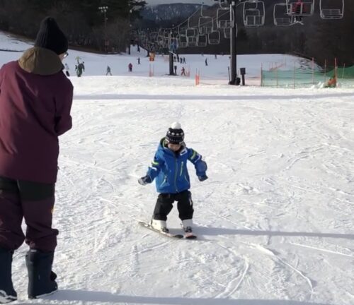 草津温泉スキー場にて初スキー